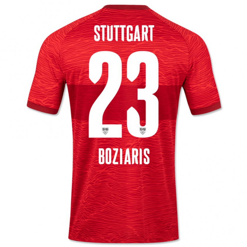 Kandiny Uomo Maglia Giannis Boziaris #23 Rosso Kit Gara Away 2023/24 Maglietta