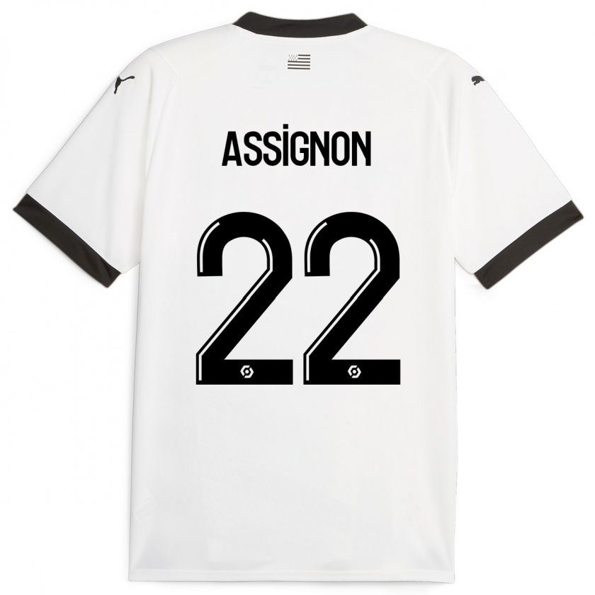 Kandiny Uomo Maglia Lorenz Assignon #22 Bianco Kit Gara Away 2023/24 Maglietta