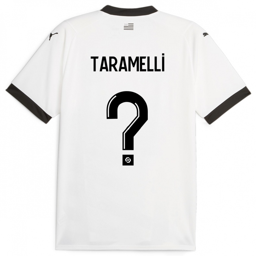 Kandiny Uomo Maglia Valentin Taramelli #0 Bianco Kit Gara Away 2023/24 Maglietta