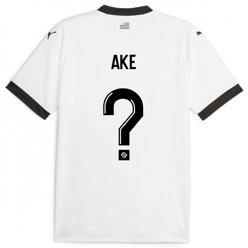 Kandiny Uomo Maglia Junior Ake #0 Bianco Kit Gara Away 2023/24 Maglietta