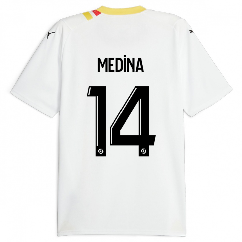 Kandiny Uomo Maglia Facundo Medina #14 Nero Kit Gara Away 2023/24 Maglietta