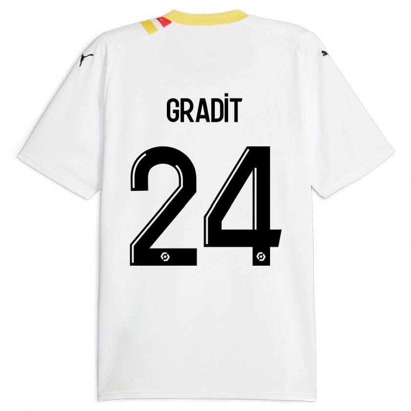 Kandiny Uomo Maglia Jonathan Gradit #24 Nero Kit Gara Away 2023/24 Maglietta