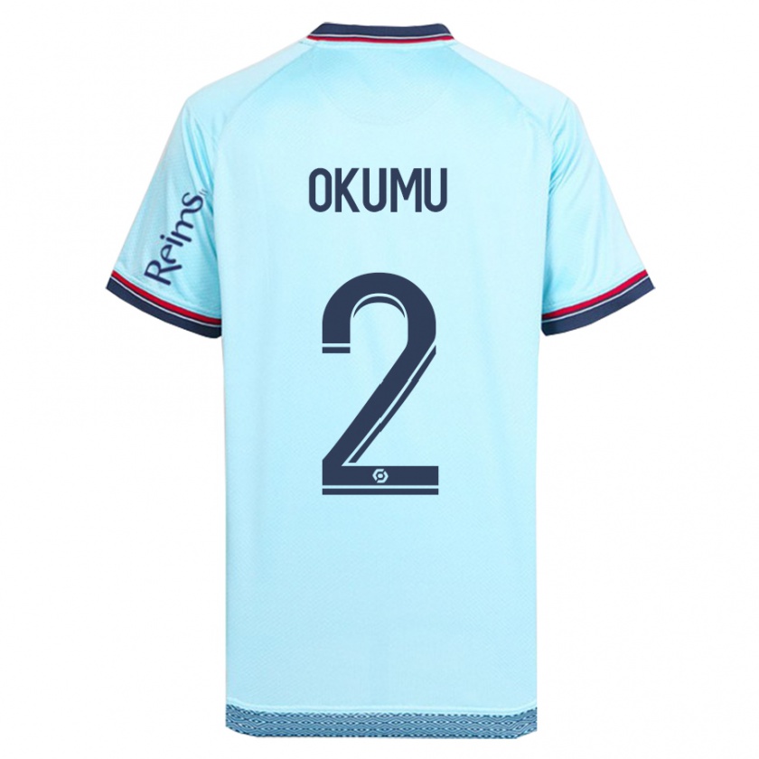 Kandiny Uomo Maglia Joseph Okumu #2 Cielo Blu Kit Gara Away 2023/24 Maglietta