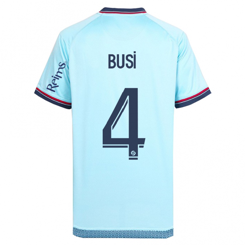 Kandiny Uomo Maglia Maxime Busi #4 Cielo Blu Kit Gara Away 2023/24 Maglietta