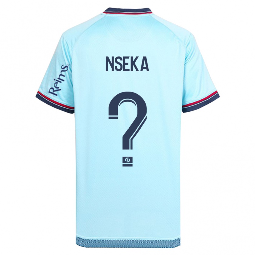 Kandiny Uomo Maglia Nelson Nseka #0 Cielo Blu Kit Gara Away 2023/24 Maglietta