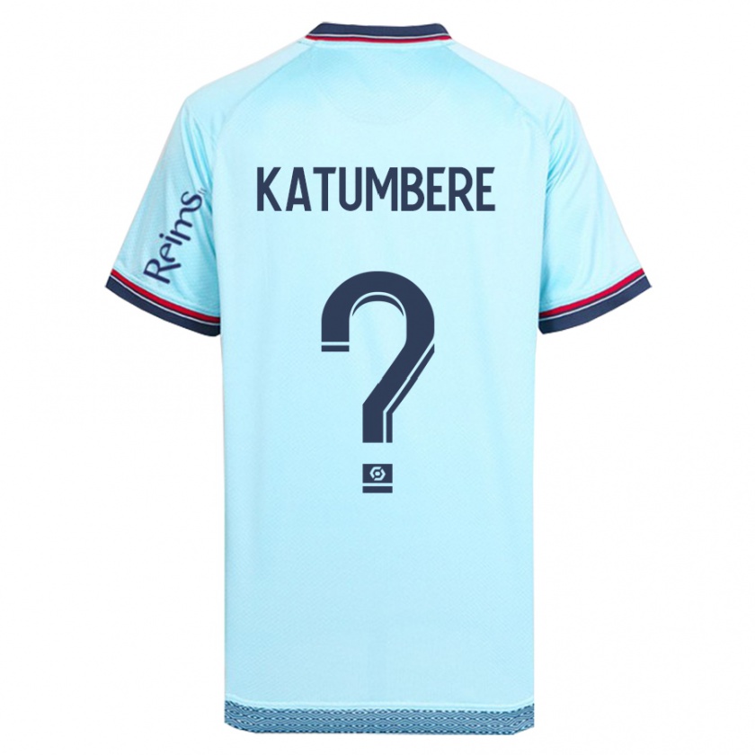 Kandiny Hombre Camiseta Noah Katumbere #0 Cielo Azul 2ª Equipación 2023/24 La Camisa