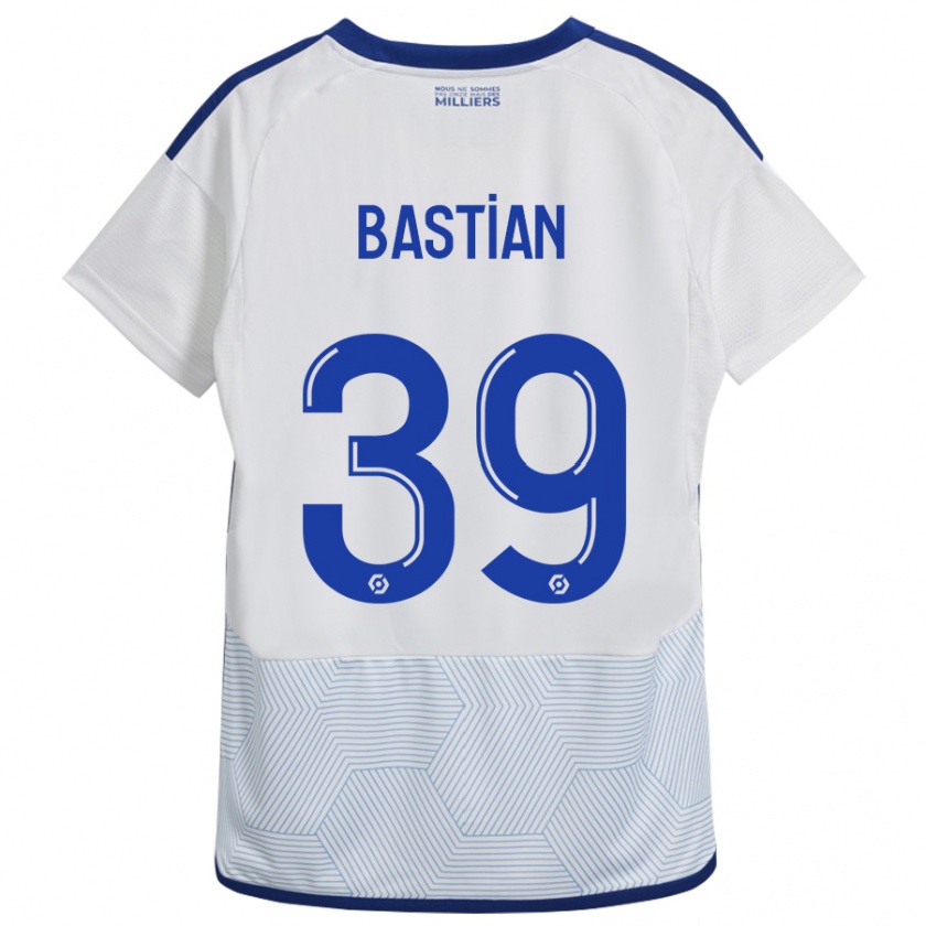 Kandiny Uomo Maglia Maxime Bastian #39 Bianco Kit Gara Away 2023/24 Maglietta