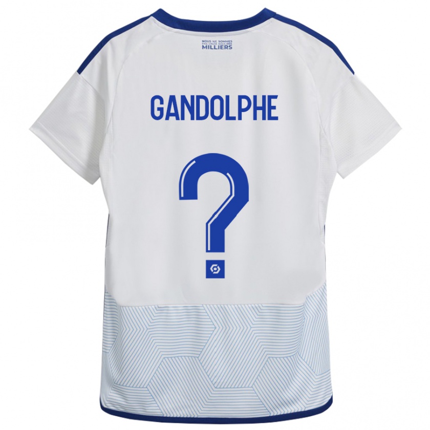 Kandiny Uomo Maglia Adrien Gandolphe #0 Bianco Kit Gara Away 2023/24 Maglietta