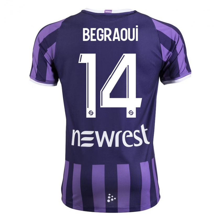 Kandiny Uomo Maglia Yanis Begraoui #14 Porpora Kit Gara Away 2023/24 Maglietta