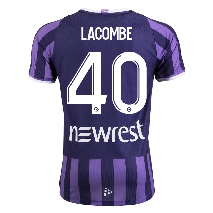 Kandiny Uomo Maglia Justin Lacombe #40 Porpora Kit Gara Away 2023/24 Maglietta