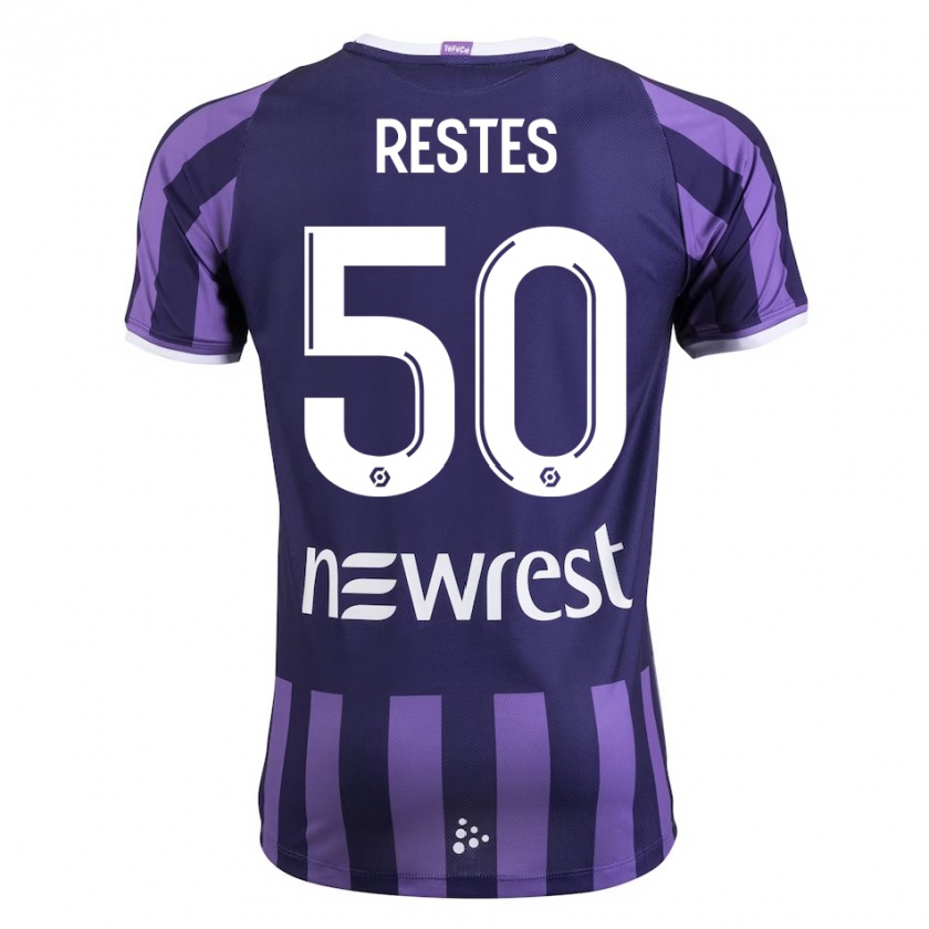 Kandiny Herren Guillaume Restes #50 Lila Auswärtstrikot Trikot 2023/24 T-Shirt Österreich