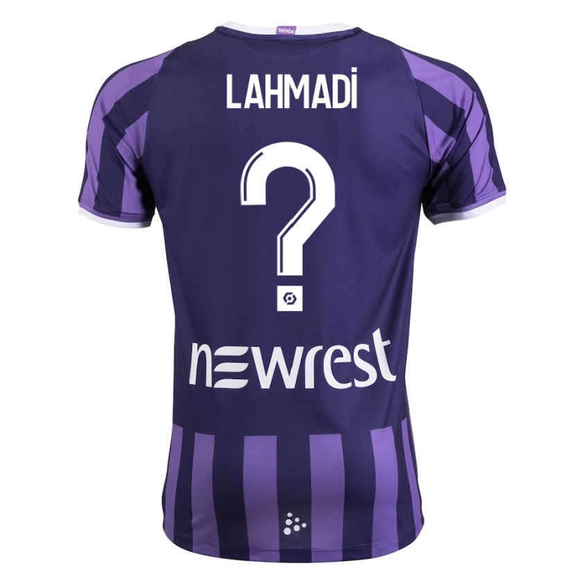 Kandiny Hombre Camiseta Noah Lahmadi #0 Morado 2ª Equipación 2023/24 La Camisa