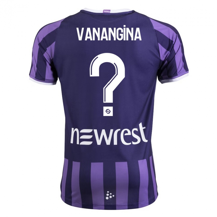 Kandiny Hombre Camiseta Mechack Niombo Vanangina #0 Morado 2ª Equipación 2023/24 La Camisa