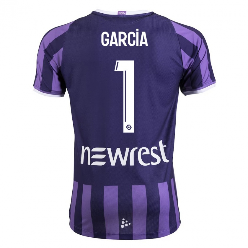 Kandiny Uomo Maglia Deborah Garcia #1 Porpora Kit Gara Away 2023/24 Maglietta