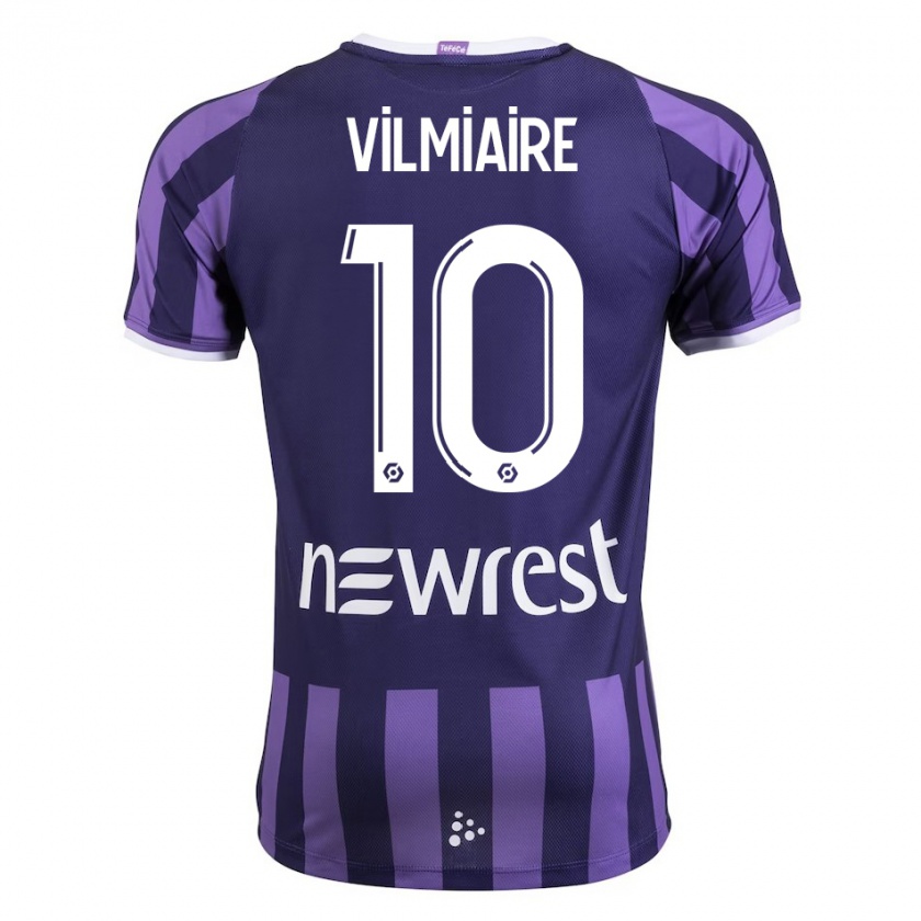 Kandiny Uomo Maglia Kelly Vilmiaire #10 Porpora Kit Gara Away 2023/24 Maglietta