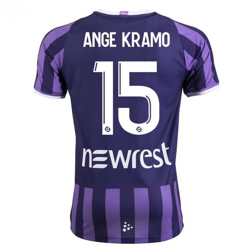 Kandiny Uomo Maglia Marie Ange Kramo #15 Porpora Kit Gara Away 2023/24 Maglietta