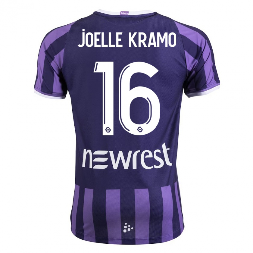 Kandiny Herren Marie Joelle Kramo #16 Lila Auswärtstrikot Trikot 2023/24 T-Shirt Österreich