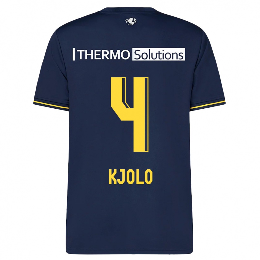 Kandiny Hombre Camiseta Mathias Kjølø #4 Armada 2ª Equipación 2023/24 La Camisa