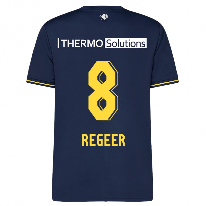 Kandiny Herren Youri Regeer #8 Marine Auswärtstrikot Trikot 2023/24 T-Shirt Österreich