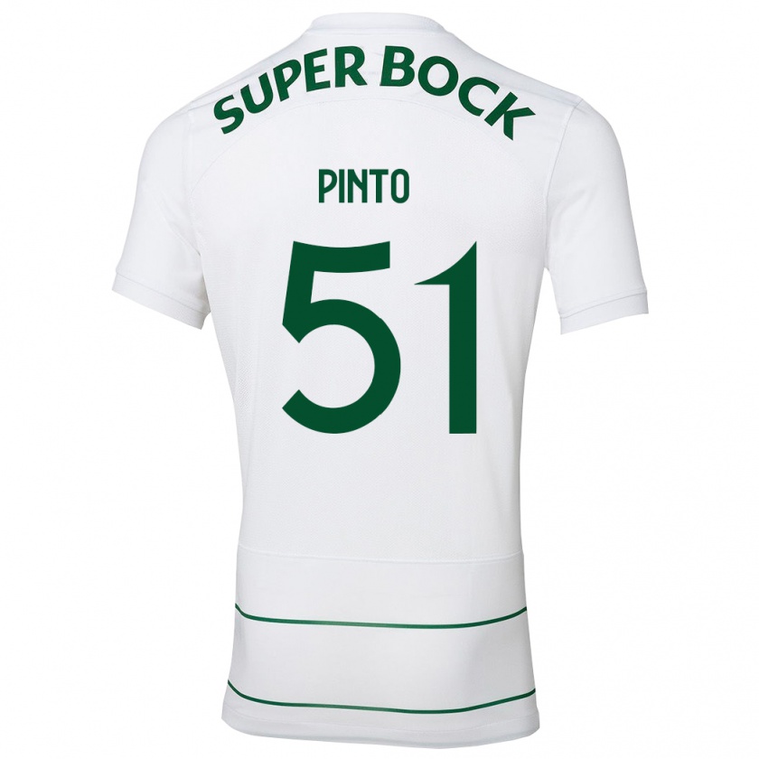 Kandiny Uomo Maglia Diogo Pinto #51 Bianco Kit Gara Away 2023/24 Maglietta