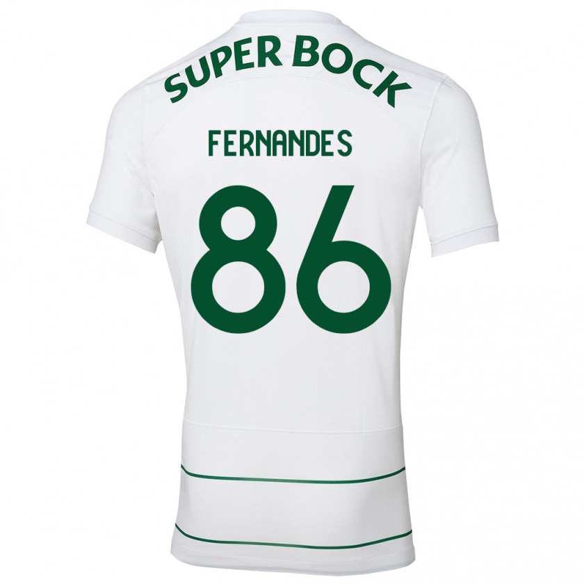 Kandiny Hombre Camiseta Emanuel Fernandes #86 Blanco 2ª Equipación 2023/24 La Camisa