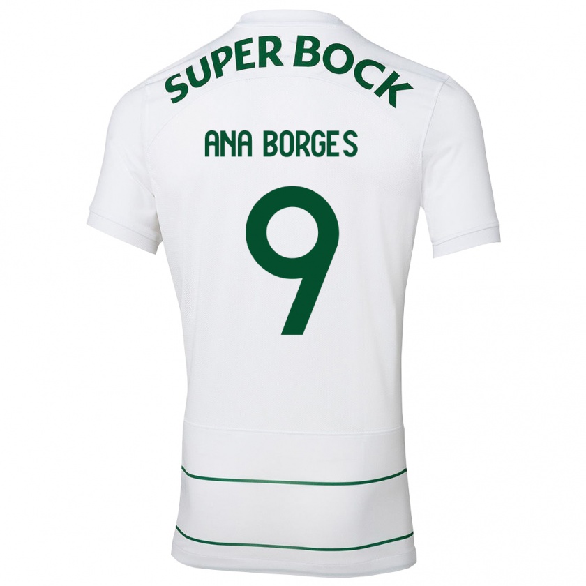 Kandiny Uomo Maglia Ana Catarina Marques Borges #9 Bianco Kit Gara Away 2023/24 Maglietta