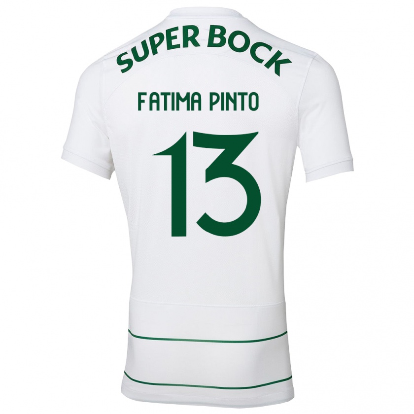 Kandiny Hombre Camiseta Fátima Alexandra Figueira Pinto #13 Blanco 2ª Equipación 2023/24 La Camisa