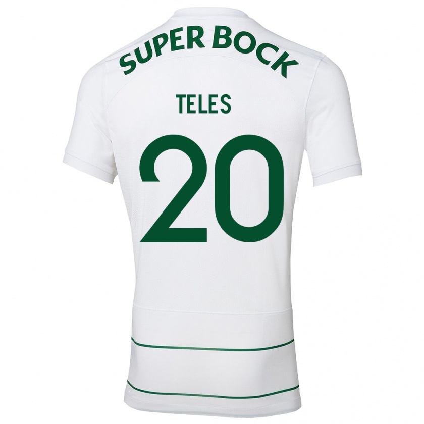 Kandiny Hombre Camiseta Ana Isabel Teles #20 Blanco 2ª Equipación 2023/24 La Camisa