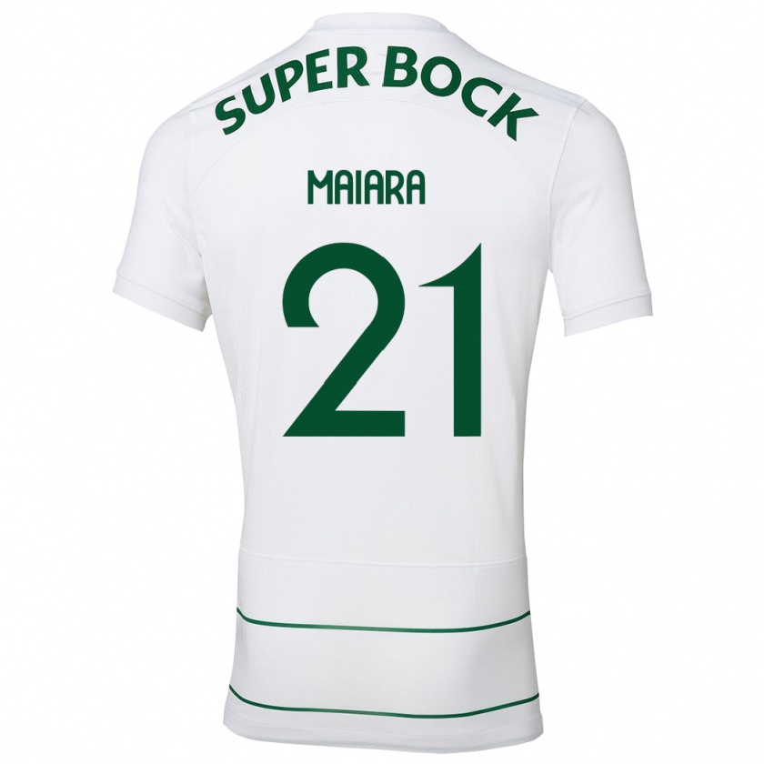 Kandiny Hombre Camiseta Maiara Carolina Niehues #21 Blanco 2ª Equipación 2023/24 La Camisa