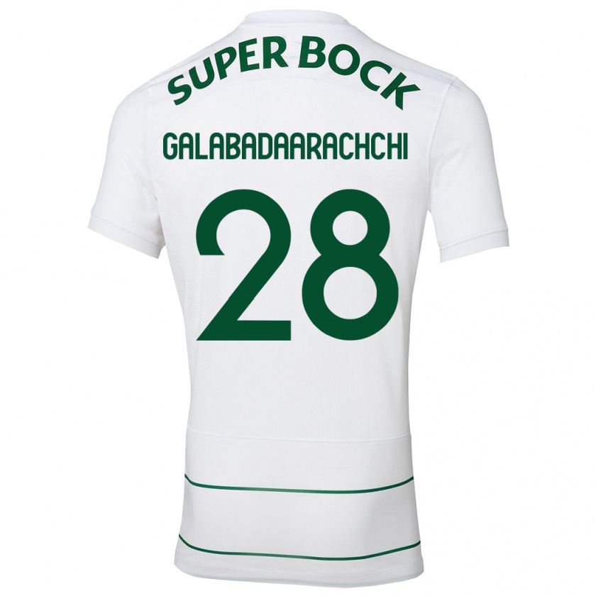 Kandiny Uomo Maglia Jacinta Galabadaarachchi #28 Bianco Kit Gara Away 2023/24 Maglietta