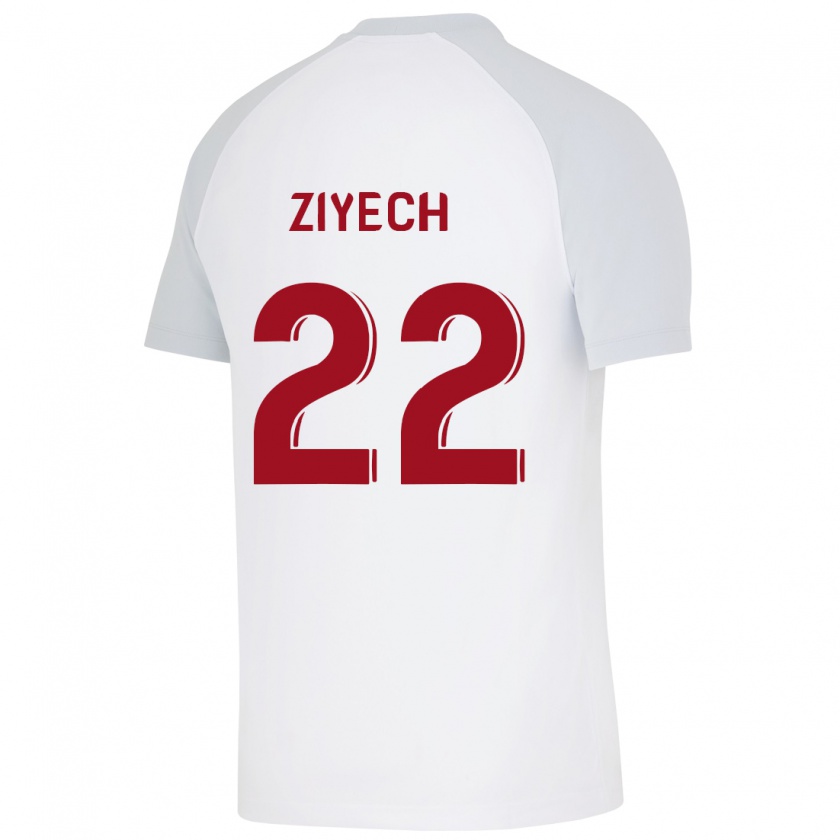 Kandiny Uomo Maglia Hakim Ziyech #22 Bianco Kit Gara Away 2023/24 Maglietta