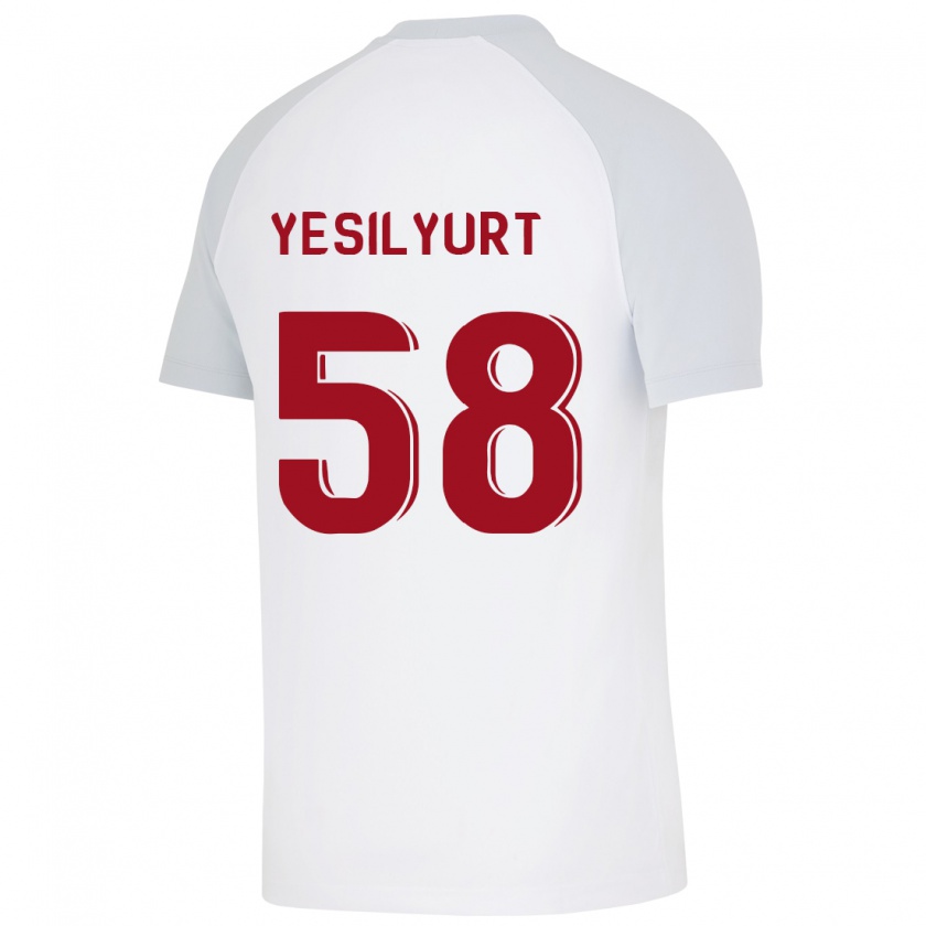 Kandiny Uomo Maglia Ali Yeşilyurt #58 Bianco Kit Gara Away 2023/24 Maglietta