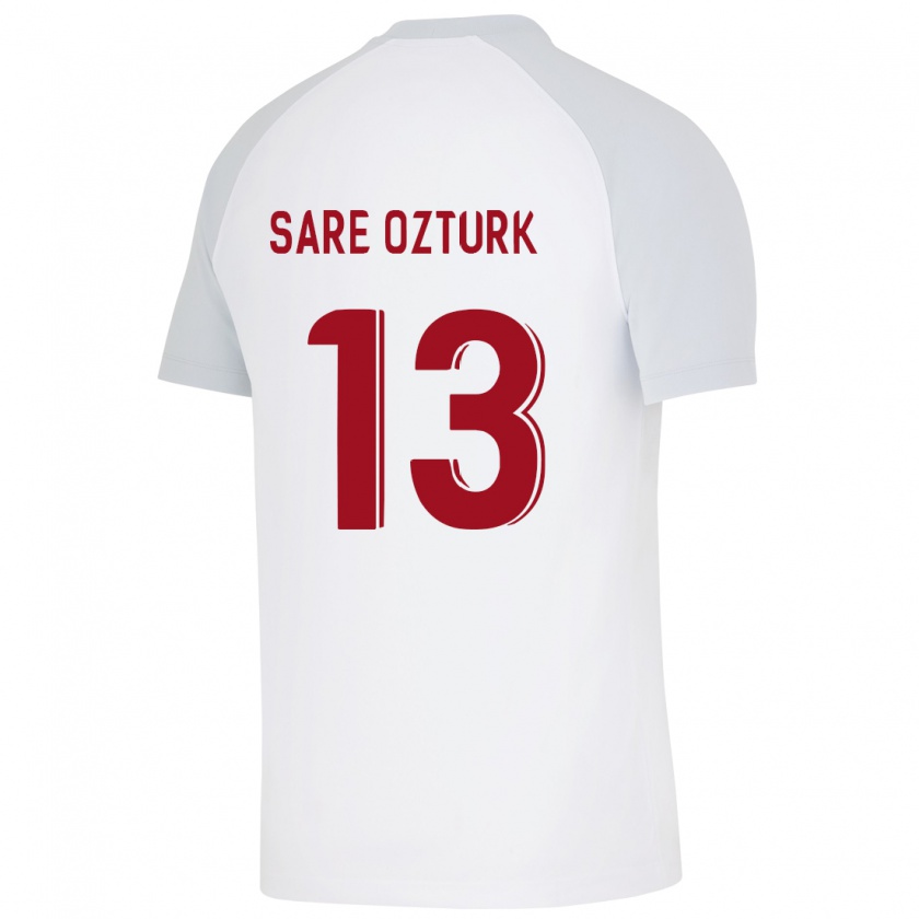 Kandiny Uomo Maglia Fatma Sare Öztürk #13 Bianco Kit Gara Away 2023/24 Maglietta