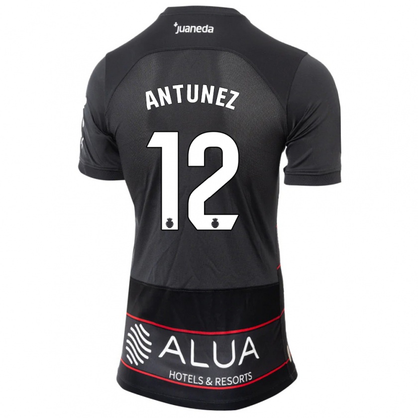 Kandiny Uomo Maglia Yahir Antúnez #12 Nero Kit Gara Away 2023/24 Maglietta