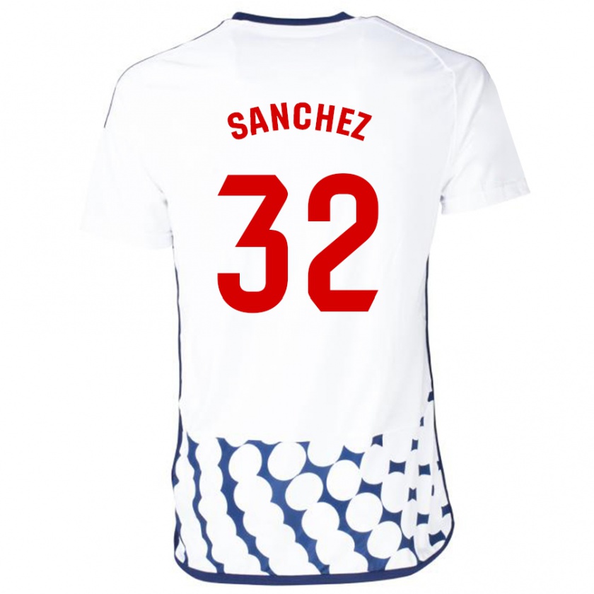 Kandiny Hombre Camiseta Rubén Sánchez #32 Blanco 2ª Equipación 2023/24 La Camisa