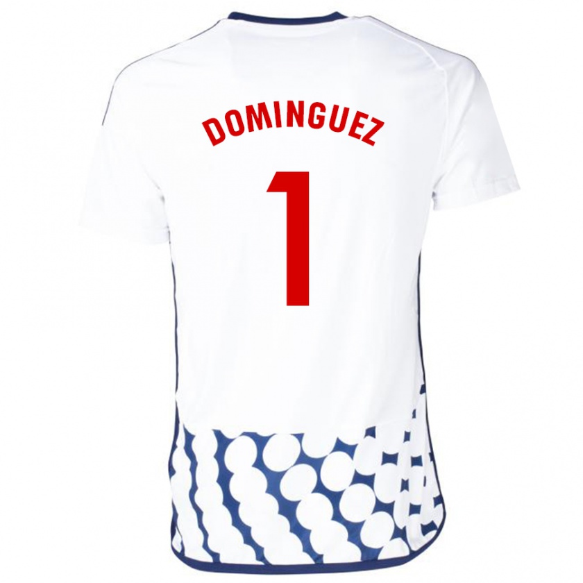 Kandiny Uomo Maglia Iago Domínguez #1 Bianco Kit Gara Away 2023/24 Maglietta