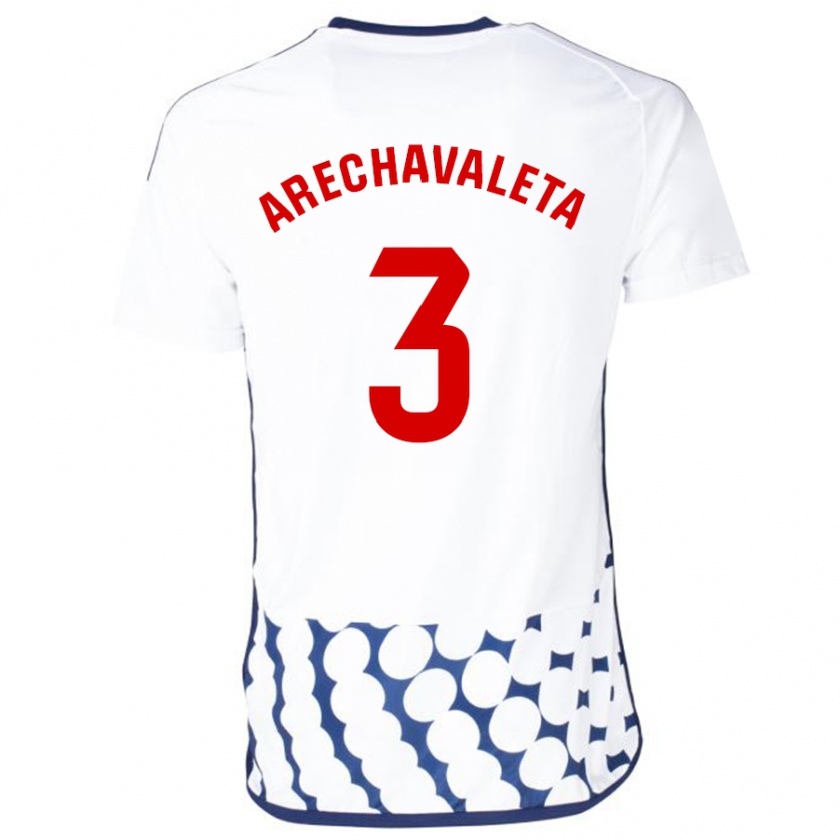 Kandiny Uomo Maglia Jorge Arechavaleta #3 Bianco Kit Gara Away 2023/24 Maglietta