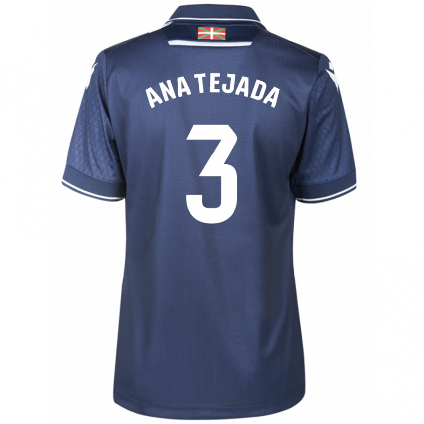 Kandiny Herren Ana Tejada Jiménez #3 Marine Auswärtstrikot Trikot 2023/24 T-Shirt Österreich