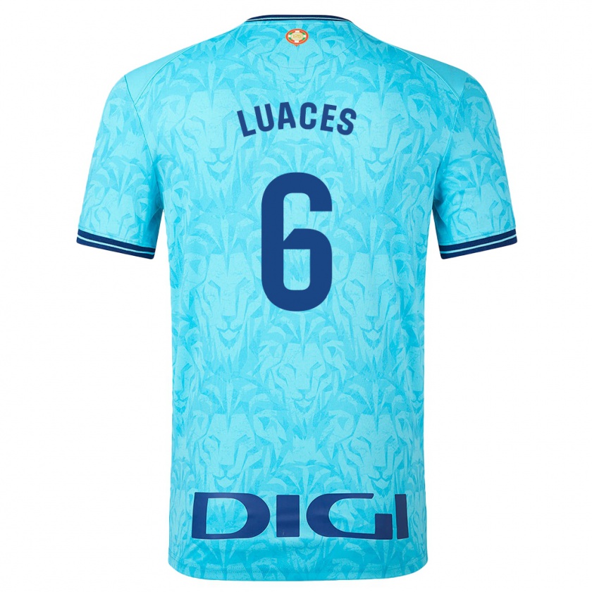 Kandiny Hombre Camiseta Iraitz Luaces #6 Cielo Azul 2ª Equipación 2023/24 La Camisa México