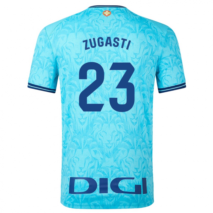 Kandiny Uomo Maglia Patricia Zugasti Oses #23 Cielo Blu Kit Gara Away 2023/24 Maglietta