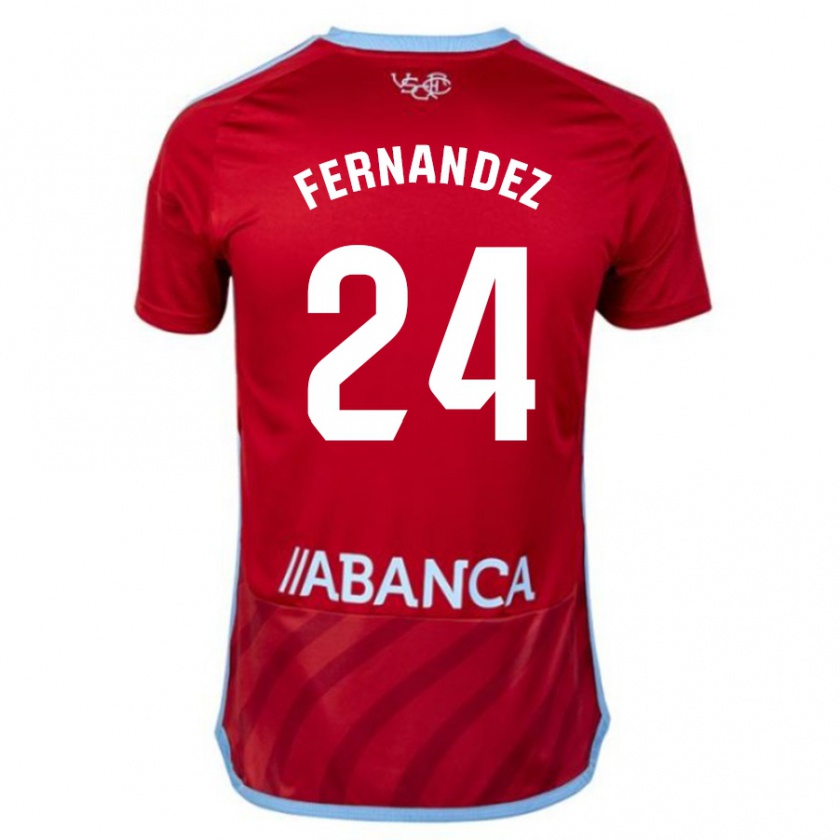 Kandiny Heren César Fernández #24 Rood Uitshirt Uittenue 2023/24 T-Shirt België