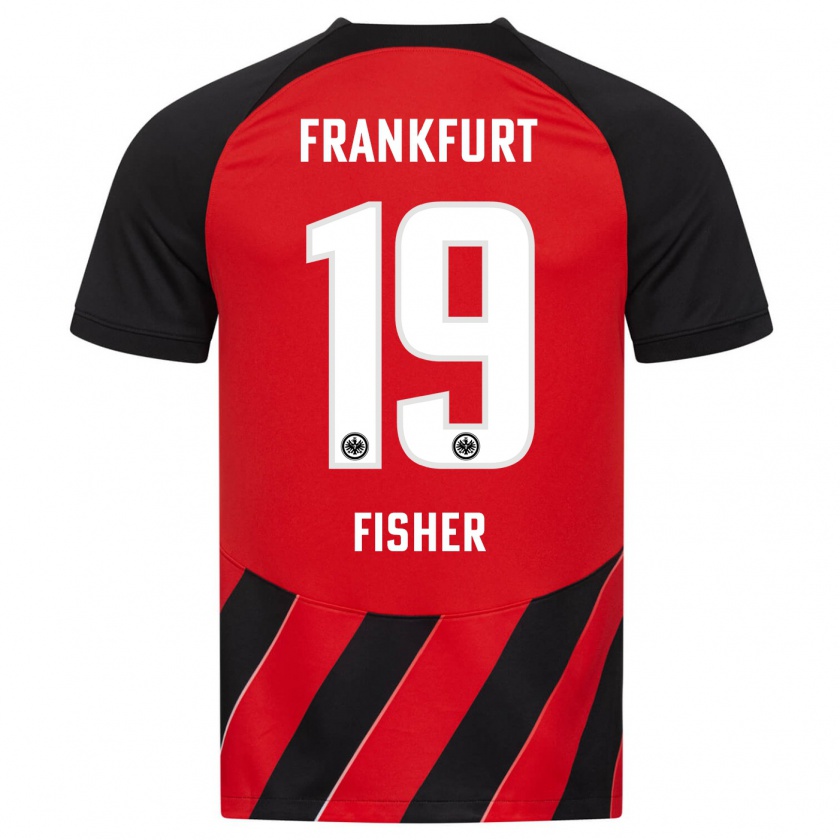 Kandiny Damen Ben-Luca Fisher #19 Rot Schwarz Heimtrikot Trikot 2023/24 T-Shirt Österreich