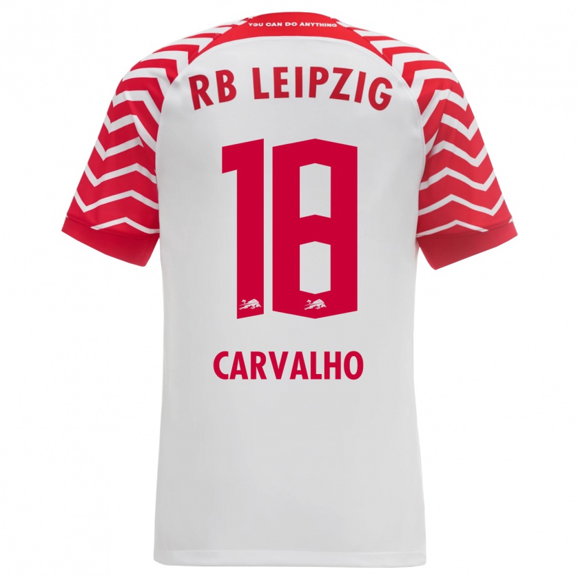 Kandiny Mujer Camiseta Fábio Carvalho #18 Blanco 1ª Equipación 2023/24 La Camisa