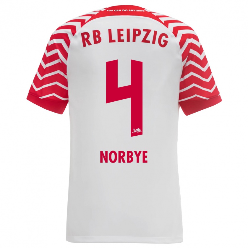 Kandiny Mujer Camiseta Jonathan Norbye #4 Blanco 1ª Equipación 2023/24 La Camisa