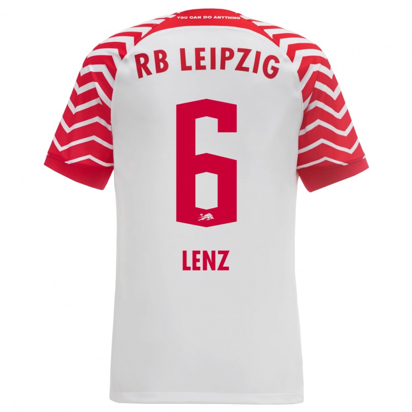 Kandiny Mujer Camiseta Elias Lenz #6 Blanco 1ª Equipación 2023/24 La Camisa