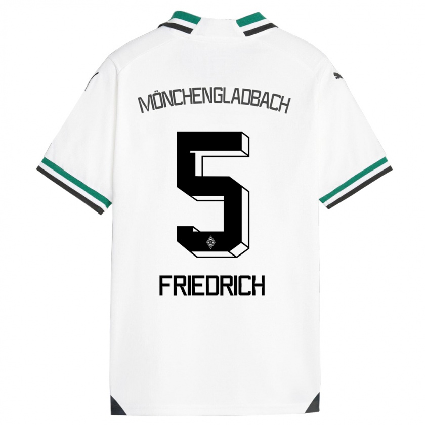 Kandiny Donna Maglia Marvin Friedrich #5 Bianco Verde Kit Gara Home 2023/24 Maglietta