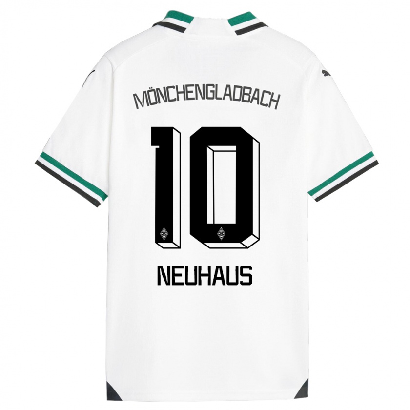 Kandiny Donna Maglia Florian Neuhaus #10 Bianco Verde Kit Gara Home 2023/24 Maglietta