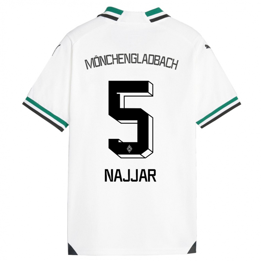 Kandiny Donna Maglia Jamil Najjar #5 Bianco Verde Kit Gara Home 2023/24 Maglietta