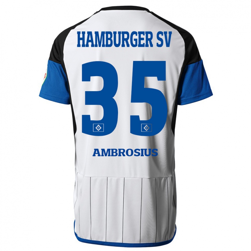 Kandiny Dames Stephan Ambrosius #35 Wit Thuisshirt Thuistenue 2023/24 T-Shirt België