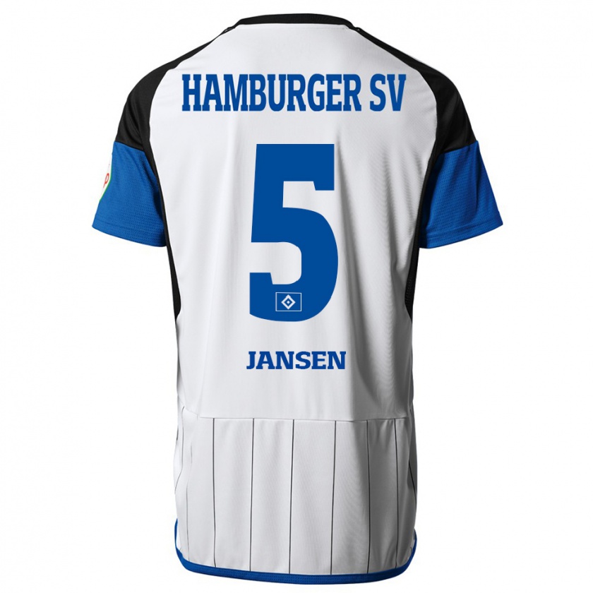 Kandiny Dames Marcell Jansen #5 Wit Thuisshirt Thuistenue 2023/24 T-Shirt België